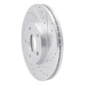 Ford Transit Connect Brake Rotor (1) - Front Right - R1 Concepts - Drilled & Slotted - Silver - `10-`13
